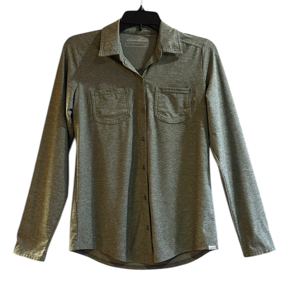 Eddie Bauer Free Dry Button Performance Outdoor Active Relaxed Top Womens Small
